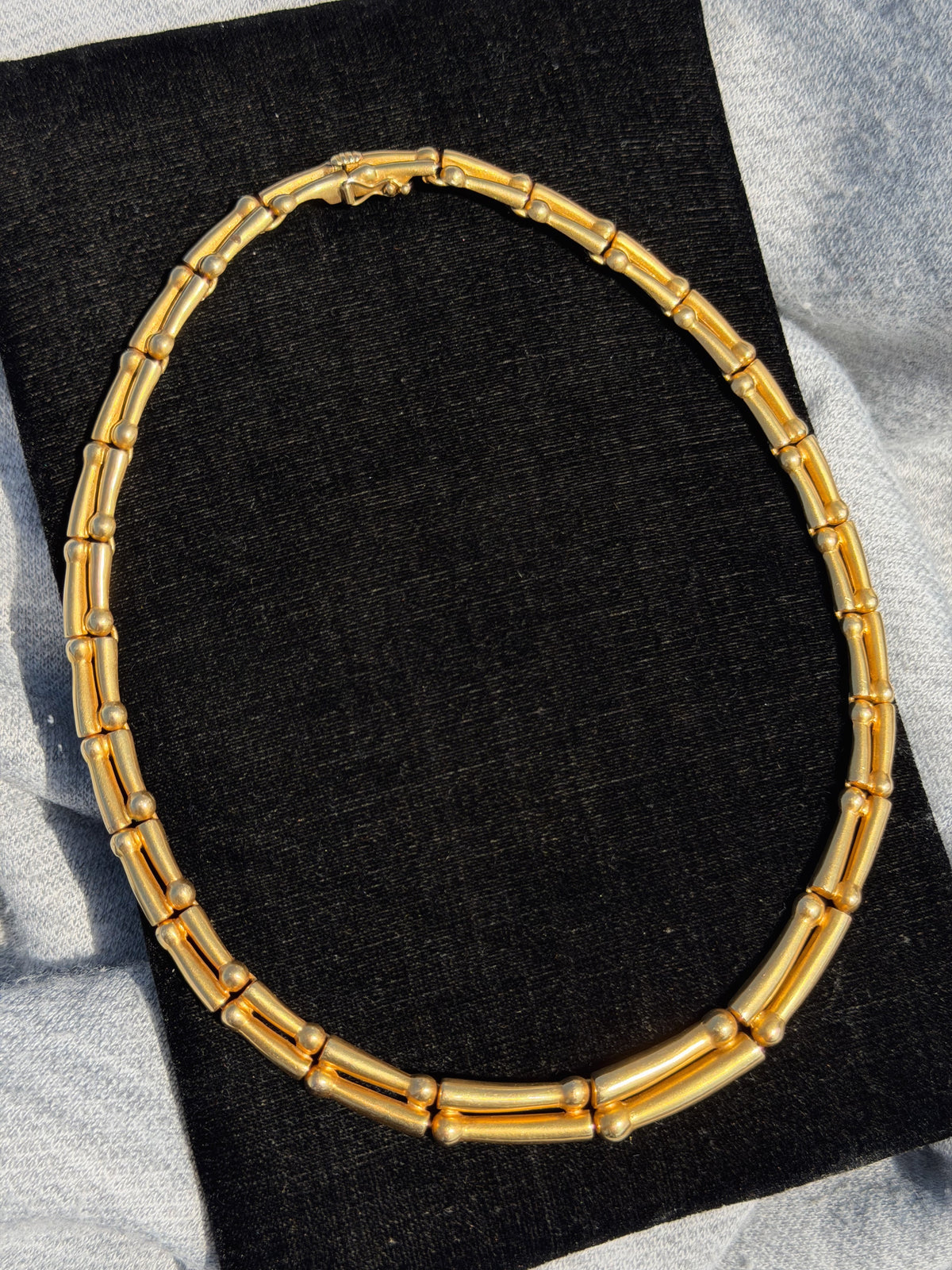 18k Arsenis Vildiridis Estate Gold Double Row Necklace
