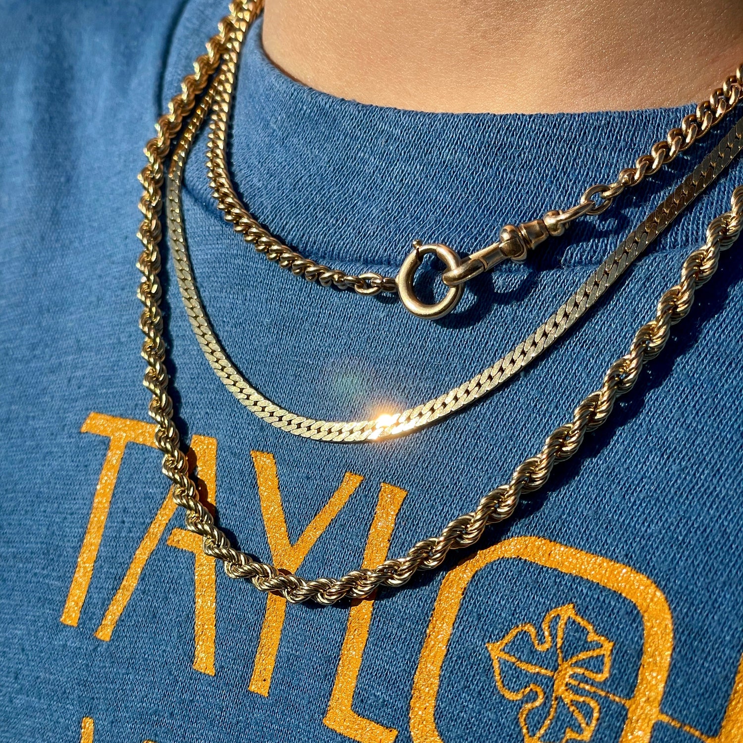 Vintage gold chains collection