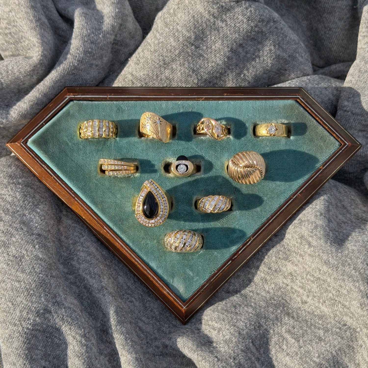 Vintage gold rings collection