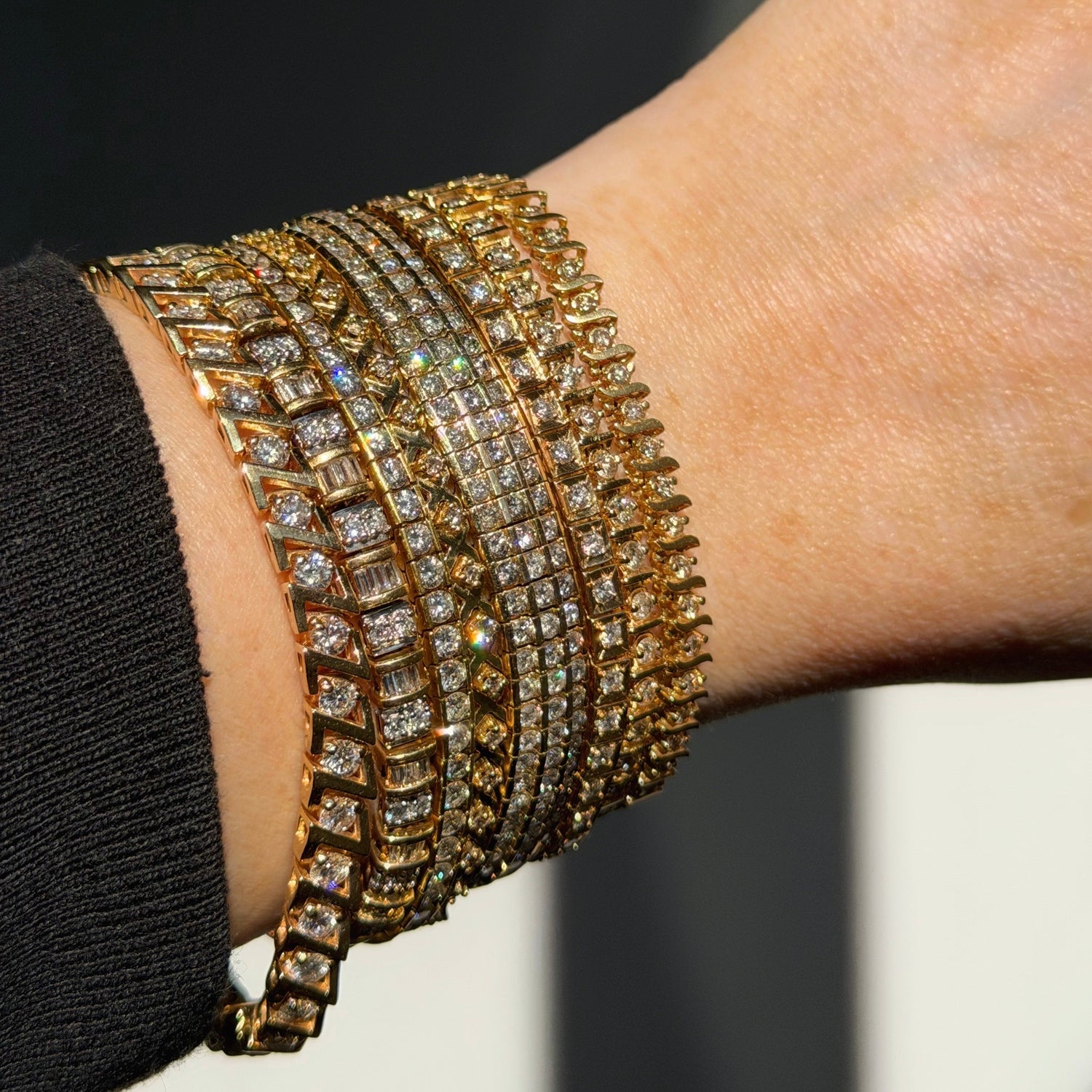 Vintage gold bracelets collection