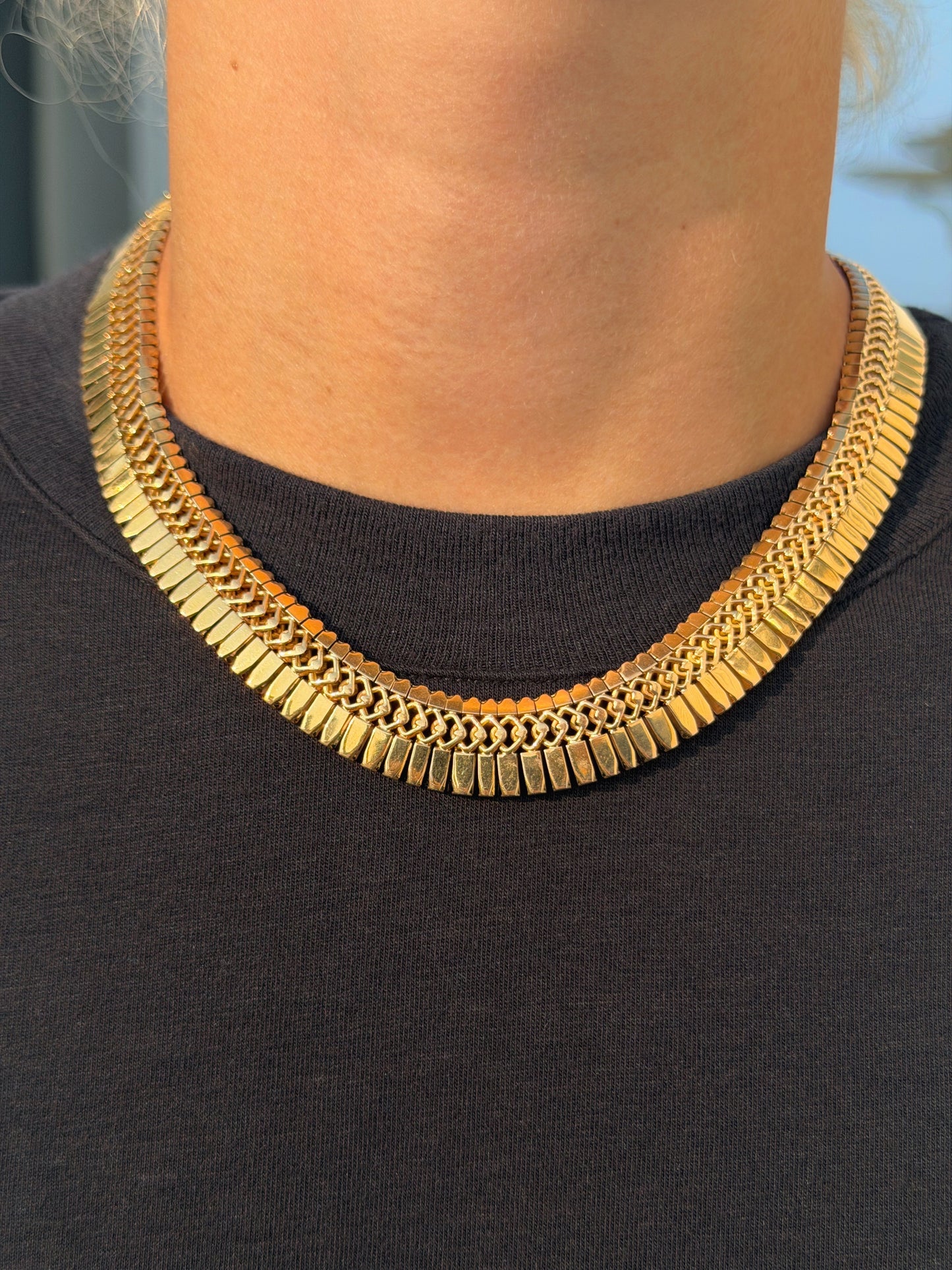 18k Gold Collar Necklace