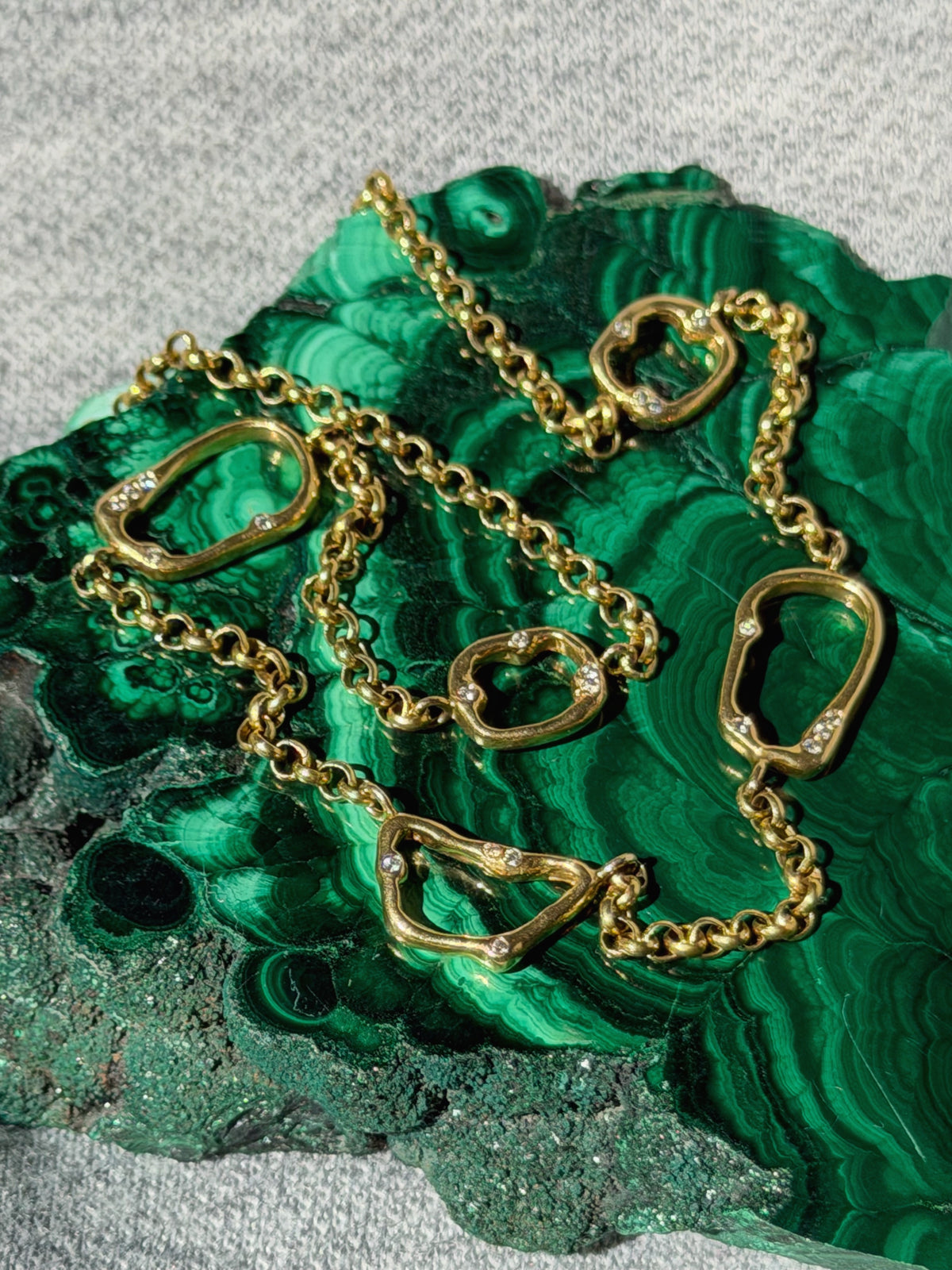 14k Gold + Diamond Station Necklace