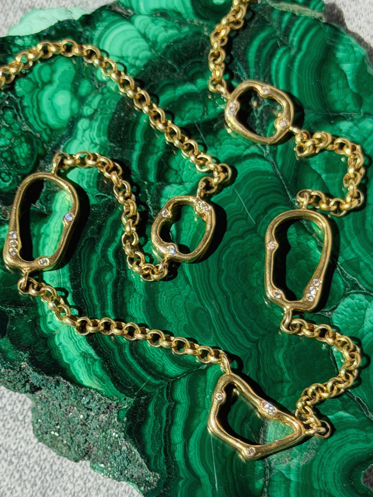 14k Gold + Diamond Station Necklace