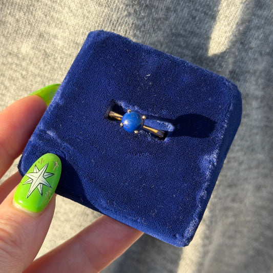 14k Lapis Solitaire Ring