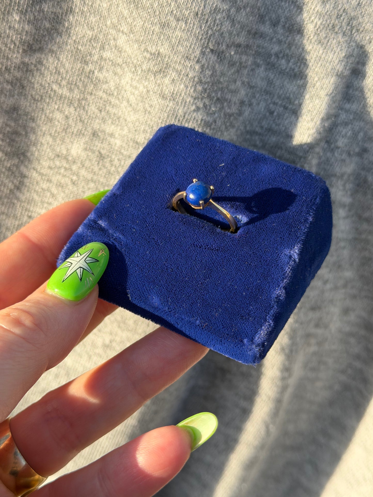 14k Lapis Solitaire Ring