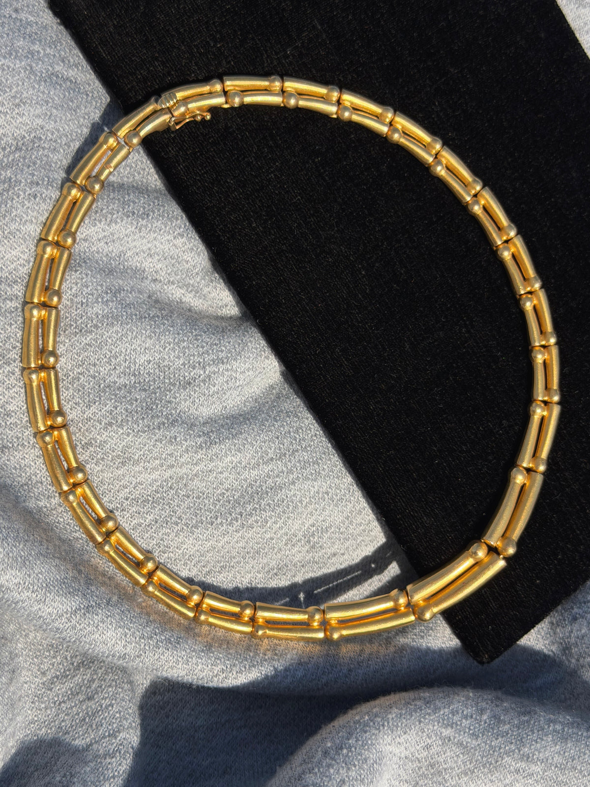 18k Arsenis Vildiridis Estate Gold Double Row Necklace