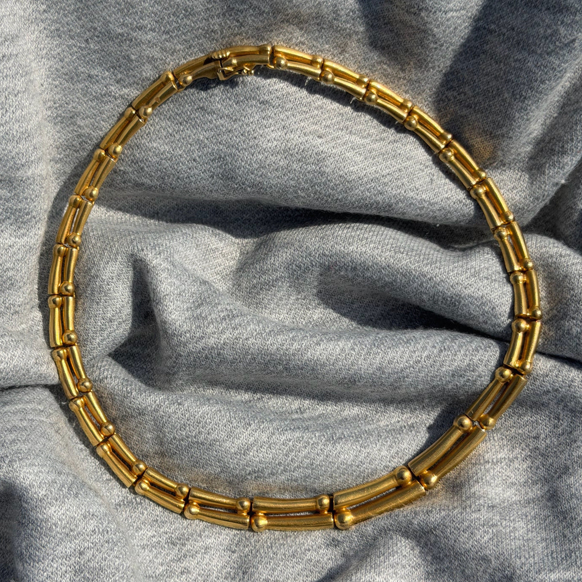18k Arsenis Vildiridis Estate Gold Double Row Necklace