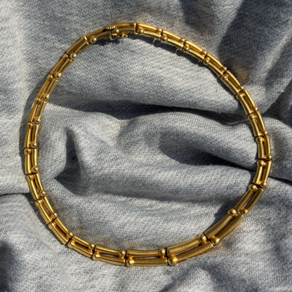 18k Arsenis Vildiridis Estate Gold Double Row Necklace