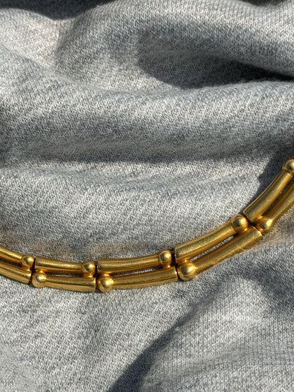 18k Arsenis Vildiridis Estate Gold Double Row Necklace