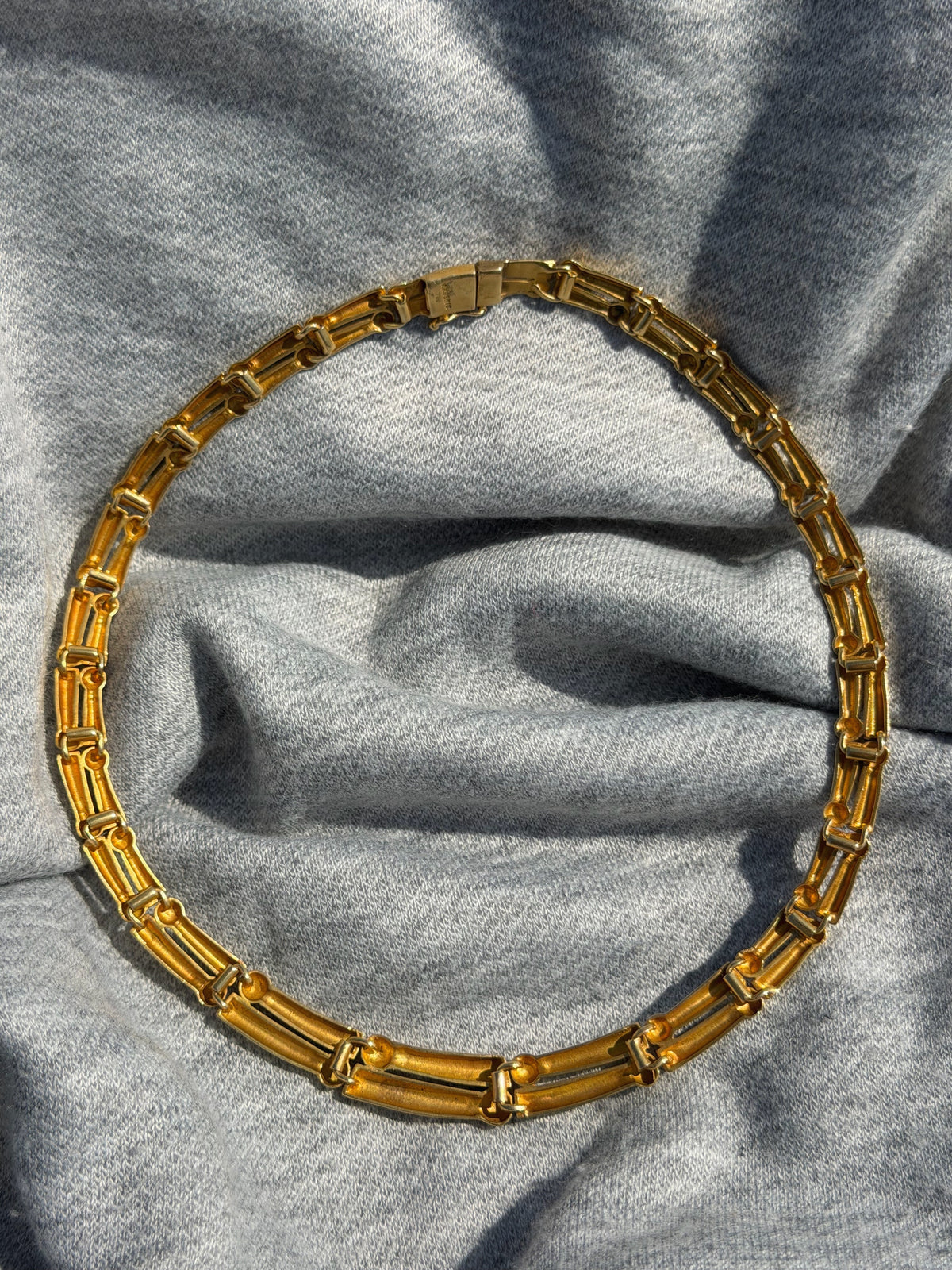 18k Arsenis Vildiridis Estate Gold Double Row Necklace