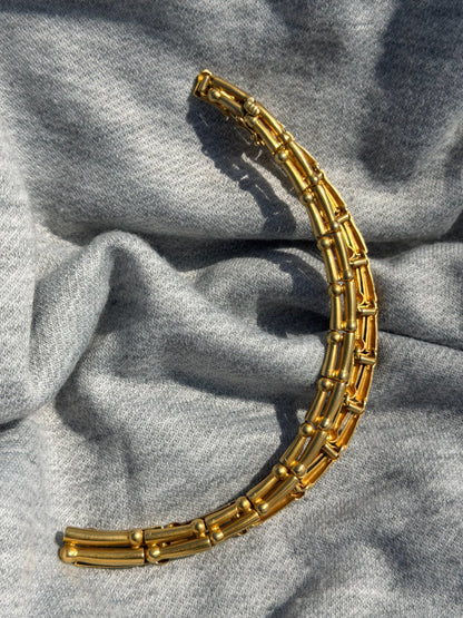 18k Arsenis Vildiridis Estate Gold Double Row Necklace